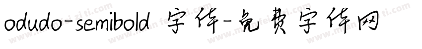 odudo-semibold 字体字体转换